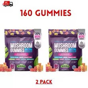 2 PACK Natural Mushroom Supplement Gummies