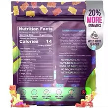 2 PACK Natural Mushroom Supplement Gummies